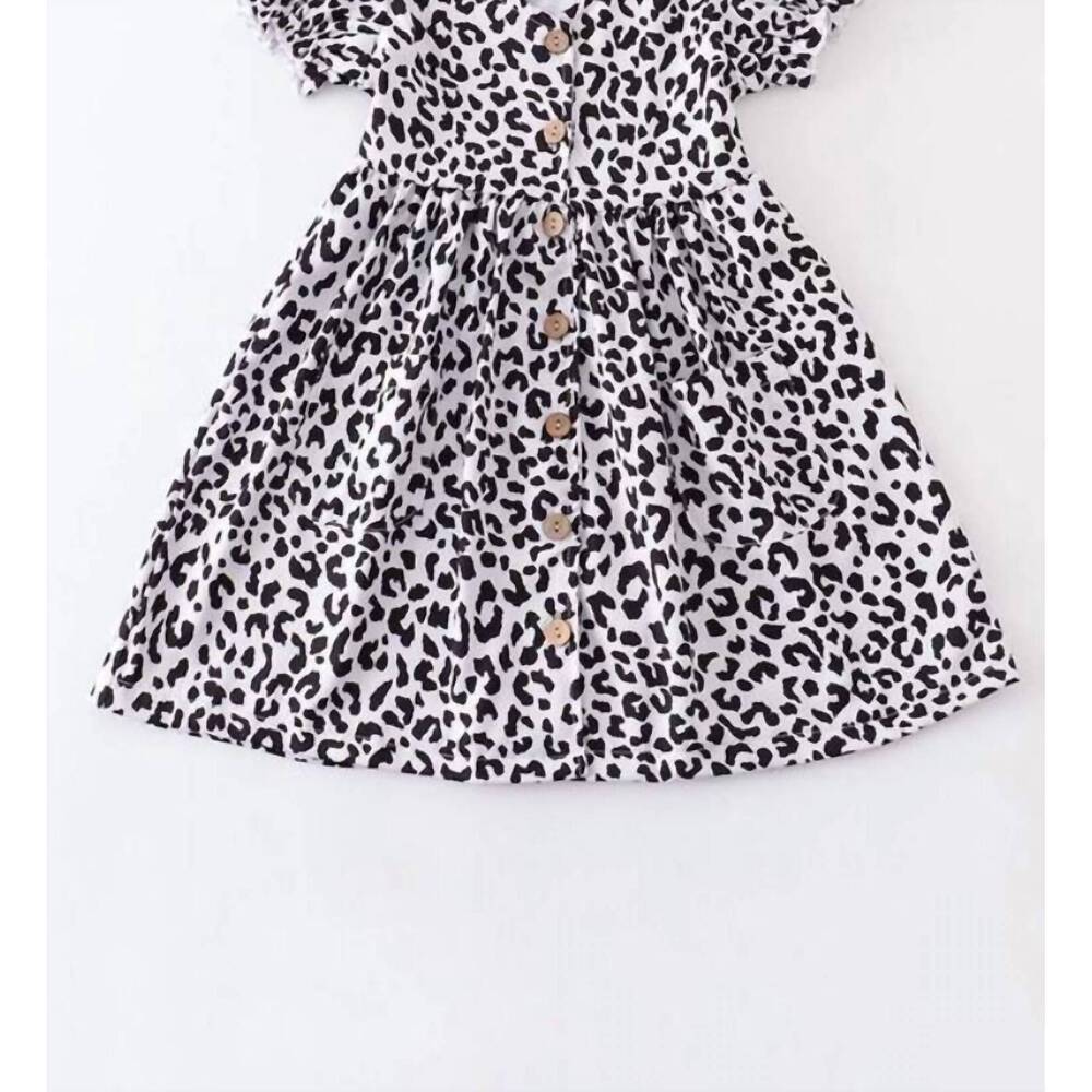 NEW HONEYDEW girl's leopard print dress mommy & me in black